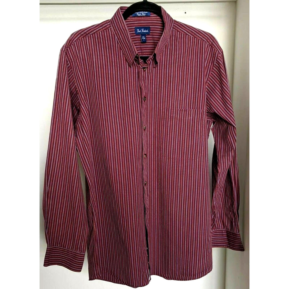 Paul Fredrick Shirt Long Sleeve Button Up Collared
